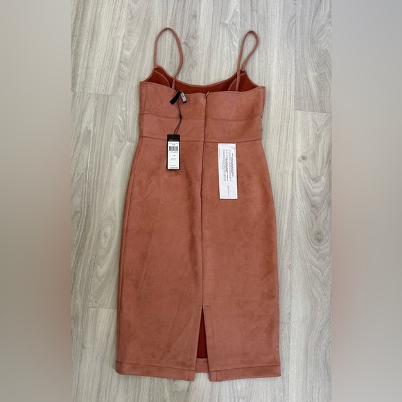 BCBGMAXAZRIA “Alese” Faux Suede Bodycon Dress - Rosedawn - Size M - Picture 6 of 12
